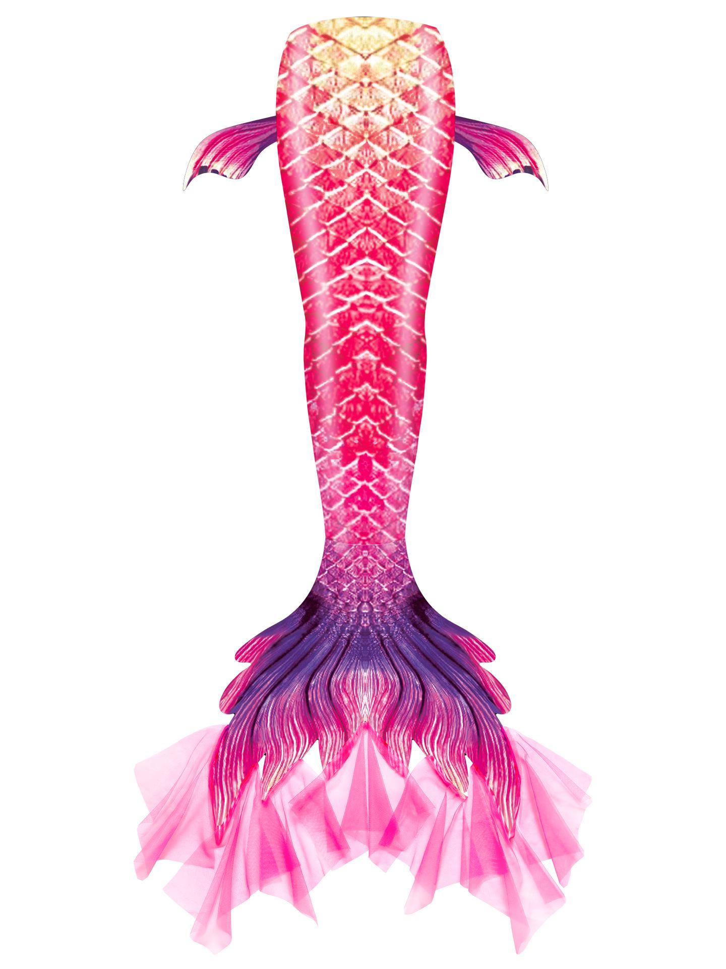 BigSopping Girls' High-Quality Quick-Dry High Elastic Mermaid Tail Swimsuit 140 cm