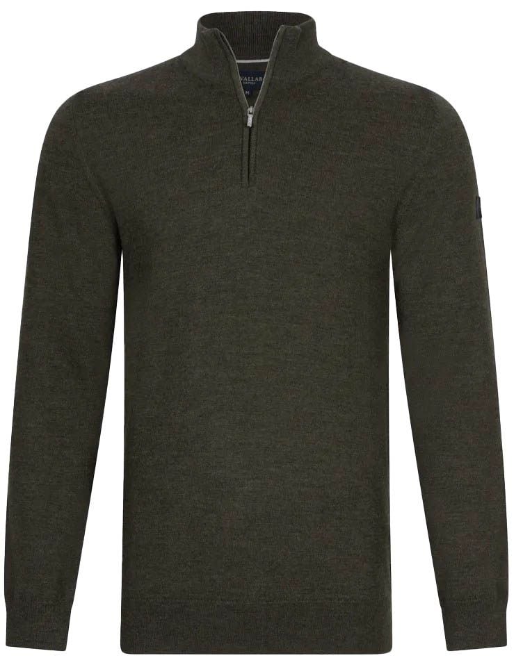 Cavallaro Napoli Cavallaro Merino Half-Zip Groen