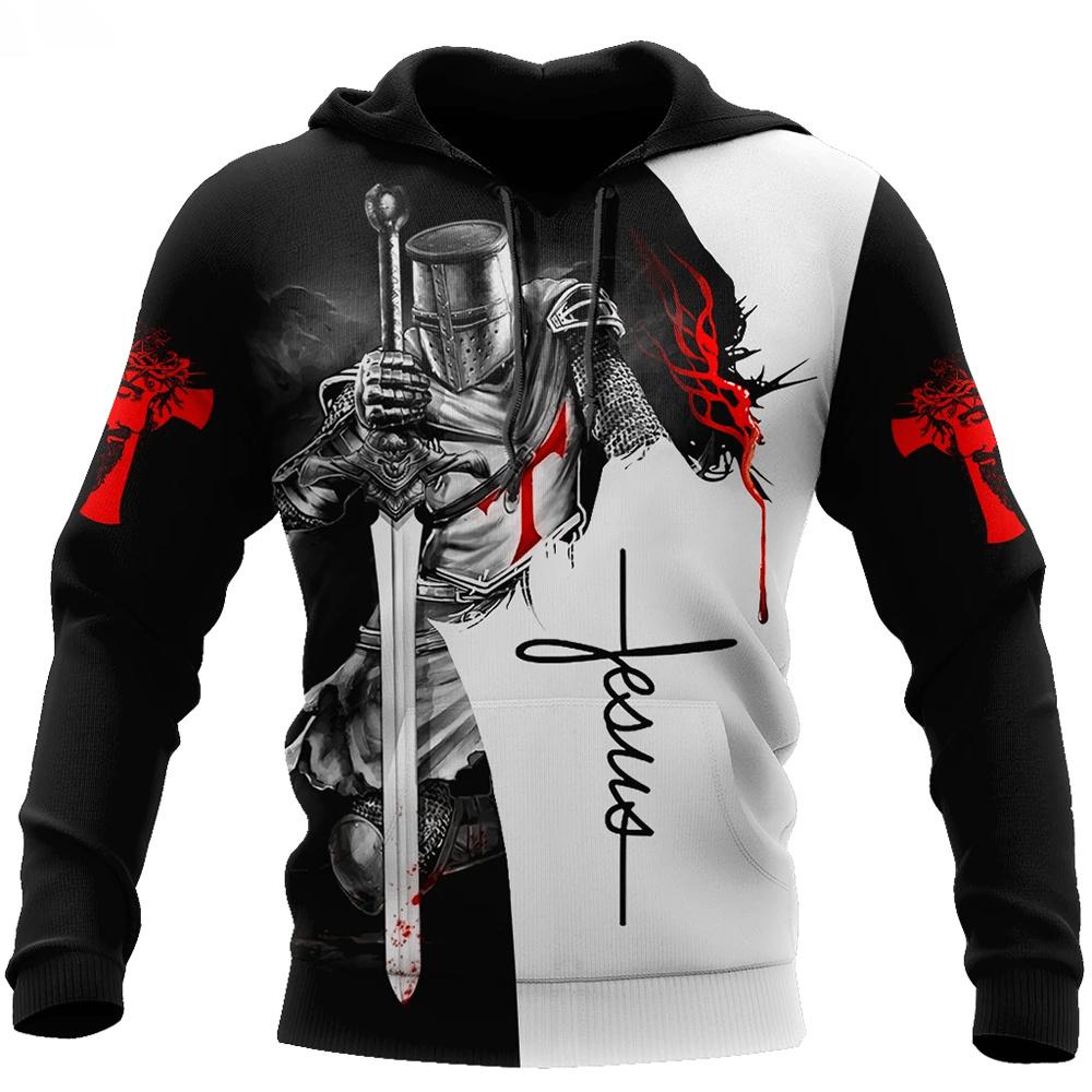 Xiao Xiang Heren Hoodie Jezus Christus 3D Print Sweatshirt Lente Herfst Designer Mode Casual Lange Mouw Pullover Oversized Hooded Kleding 2XL