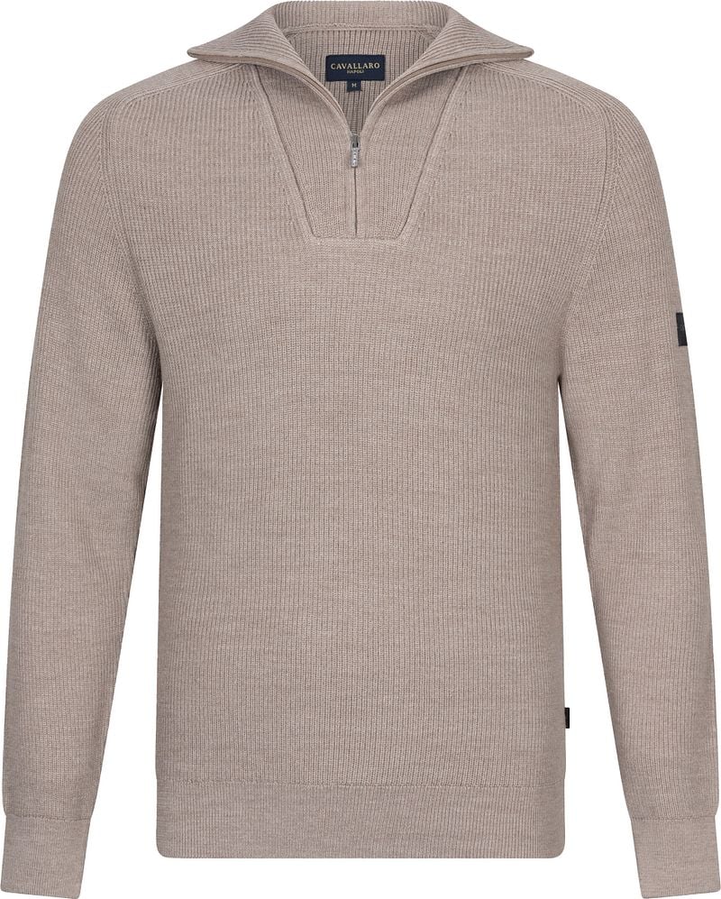 Cavallaro Napoli Cavallaro Corsico Half-Zip Beige