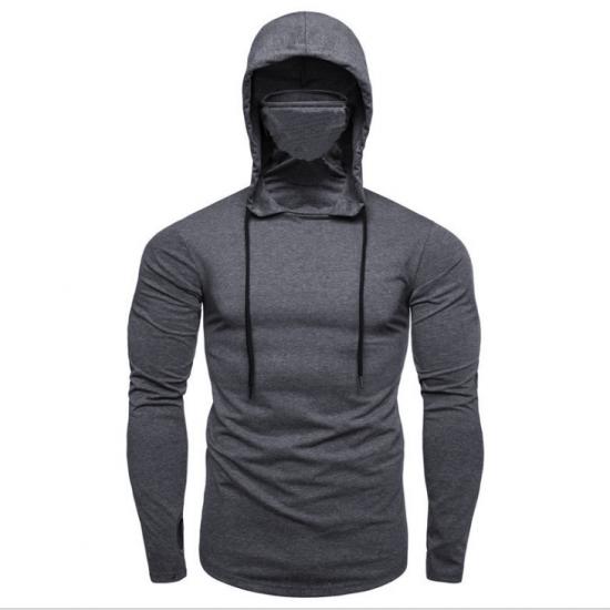 Big Thumb 2024 Nieuwe Mannen Effen Zwart Grijs Hoodie Lange Mouw Sweatshirt Met Capuchon Voor Man Sport Fitness Gym Running Casual Trui tops XL