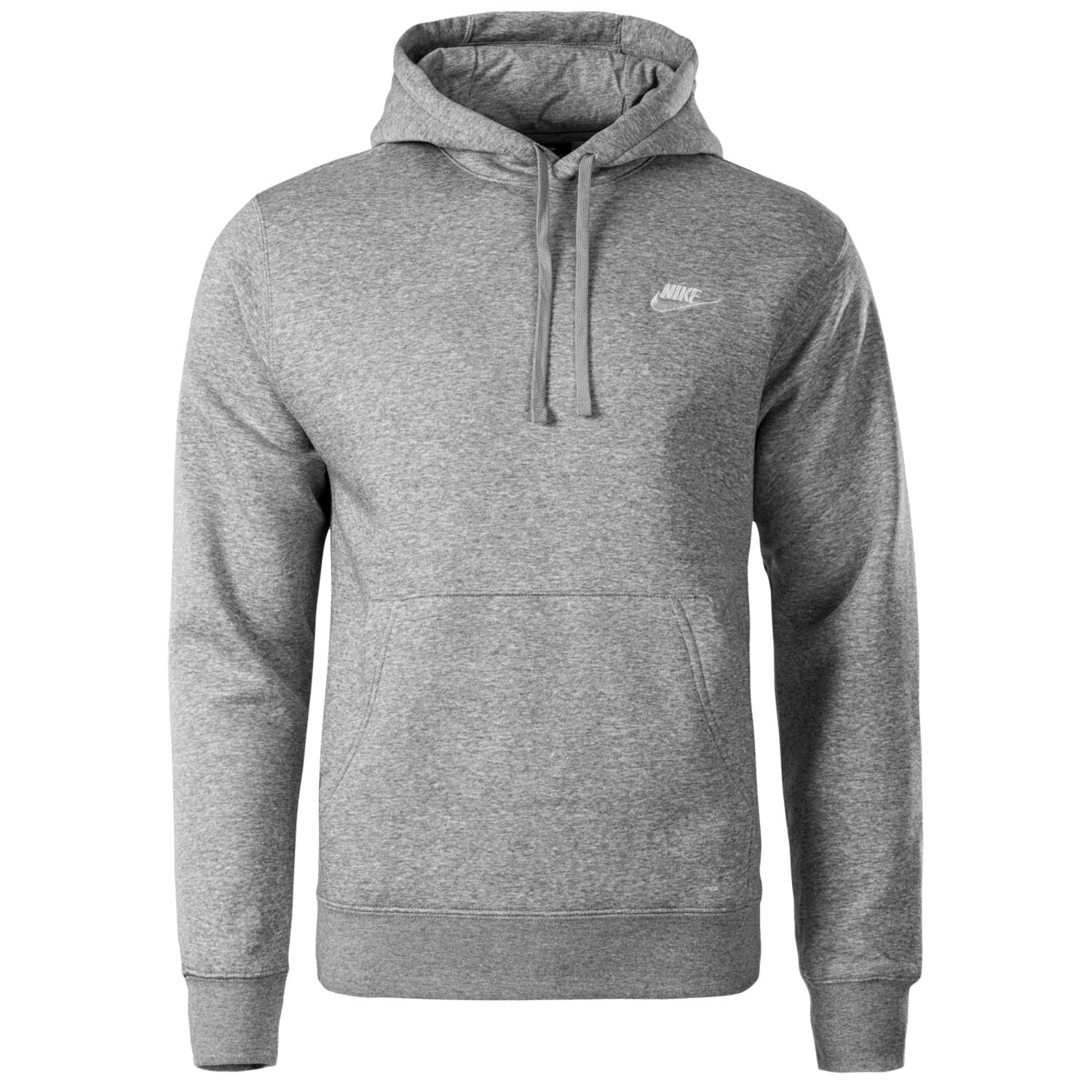 Nike NSW Club Fleece FZ Hoodie, Heren grijs Sweatshirt L