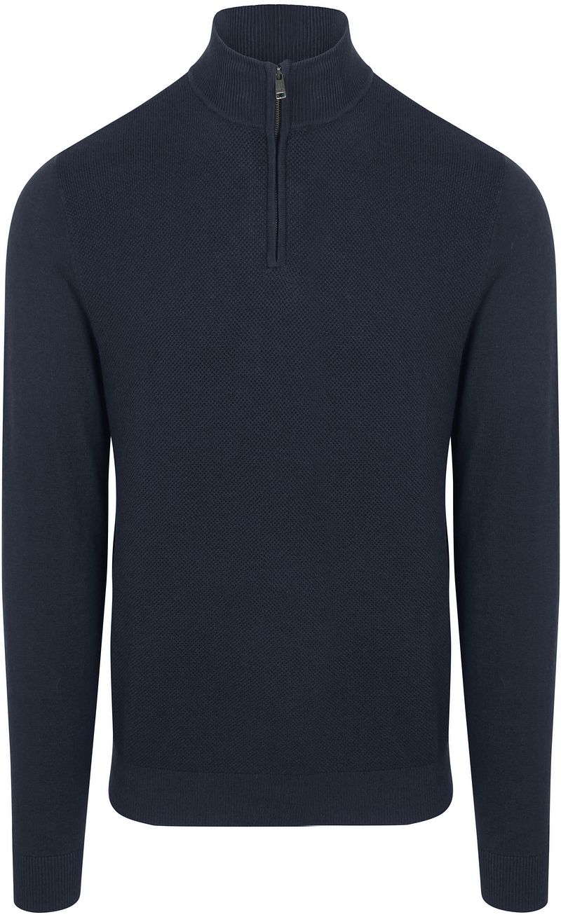 McGregor Half Zip Trui Merino Blend Navy