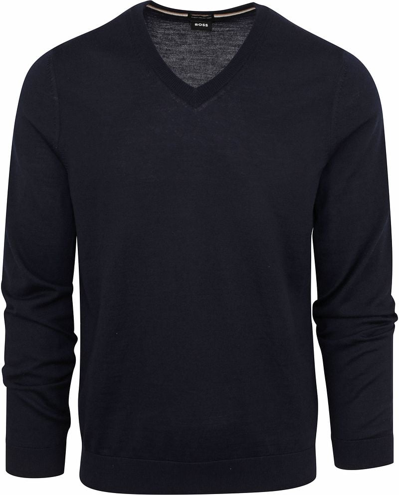 Boss Pullover Melba Wol Donkerblauw