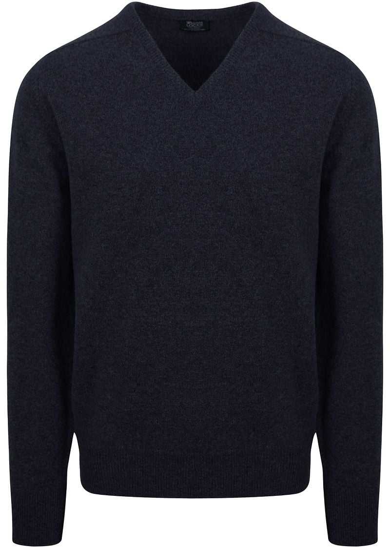 William Lockie Pullover Lamswol V Midnight Mix Navy