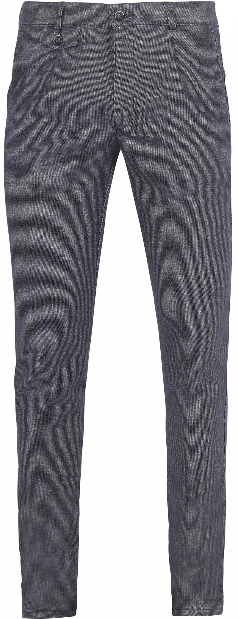 Suitable Chino Pico Pleat Navy