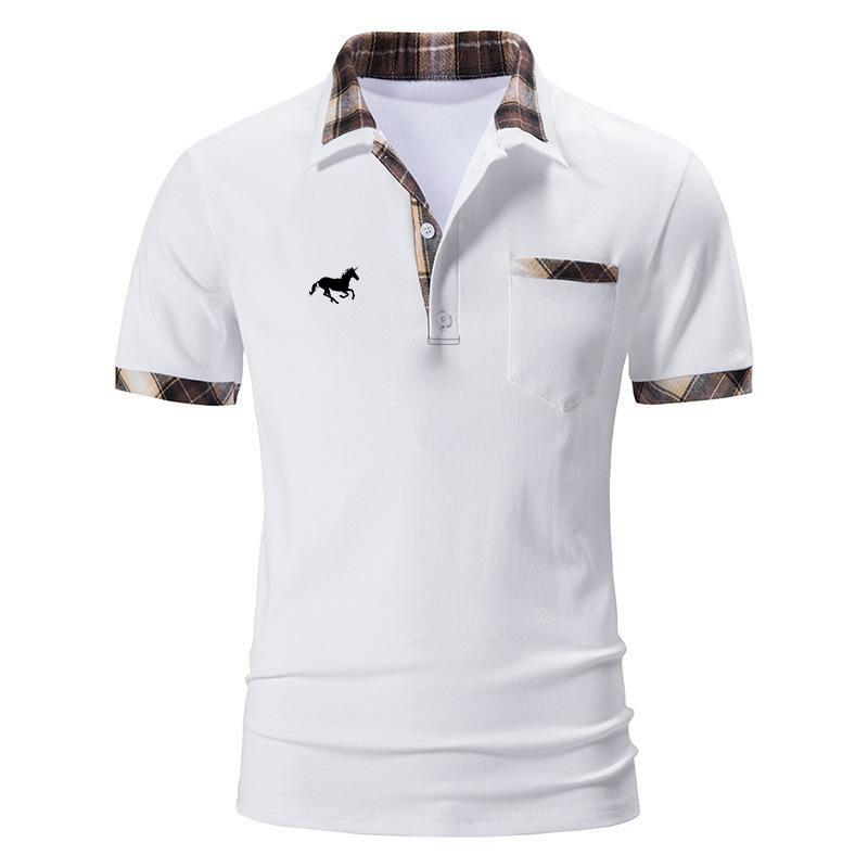 Haodingfushi Heren zomer slim fit poloshirt met korte mouwen, 3D digitale print, 100% polyester, snel drogend poloshirt. 2XL