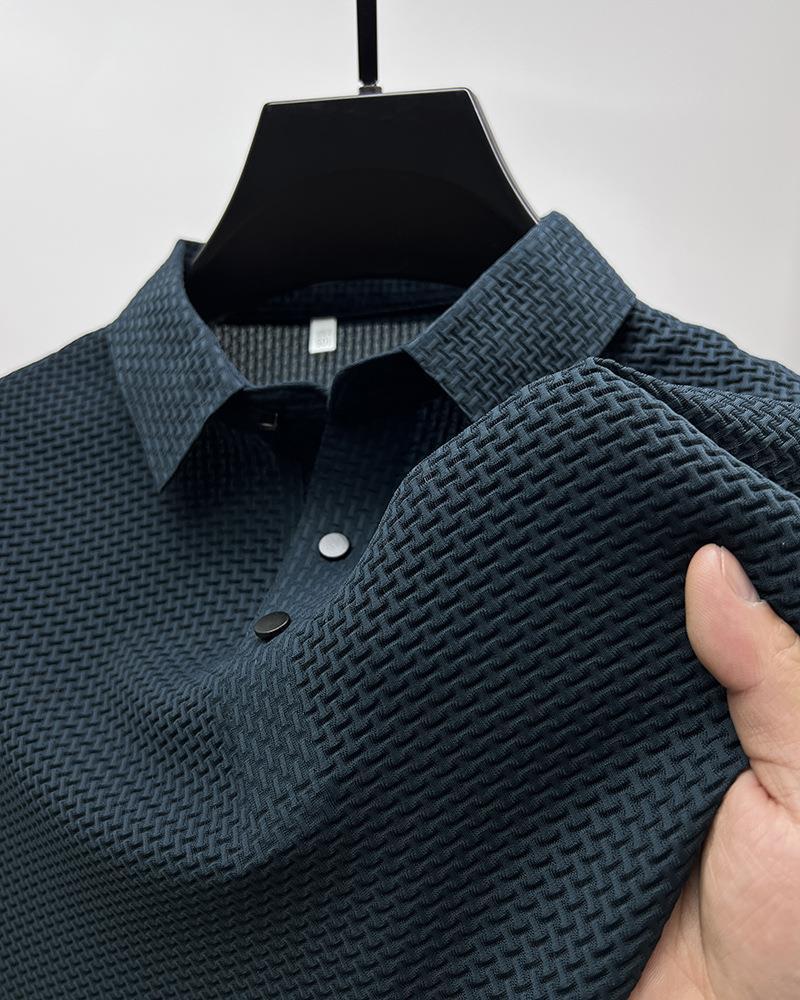 PulseTrade Heren Cool Mesh IJszijde Poloshirt - Korte Mouw, Effen Kleur, Glad Materiaal, Shirtkraag, Zomerstijl. XXL
