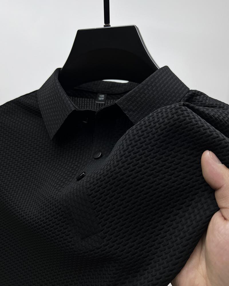 PulseTrade Heren Cool Mesh IJszijde Poloshirt - Korte Mouw, Effen Kleur, Glad Materiaal, Shirtkraag, Zomerstijl. XXL