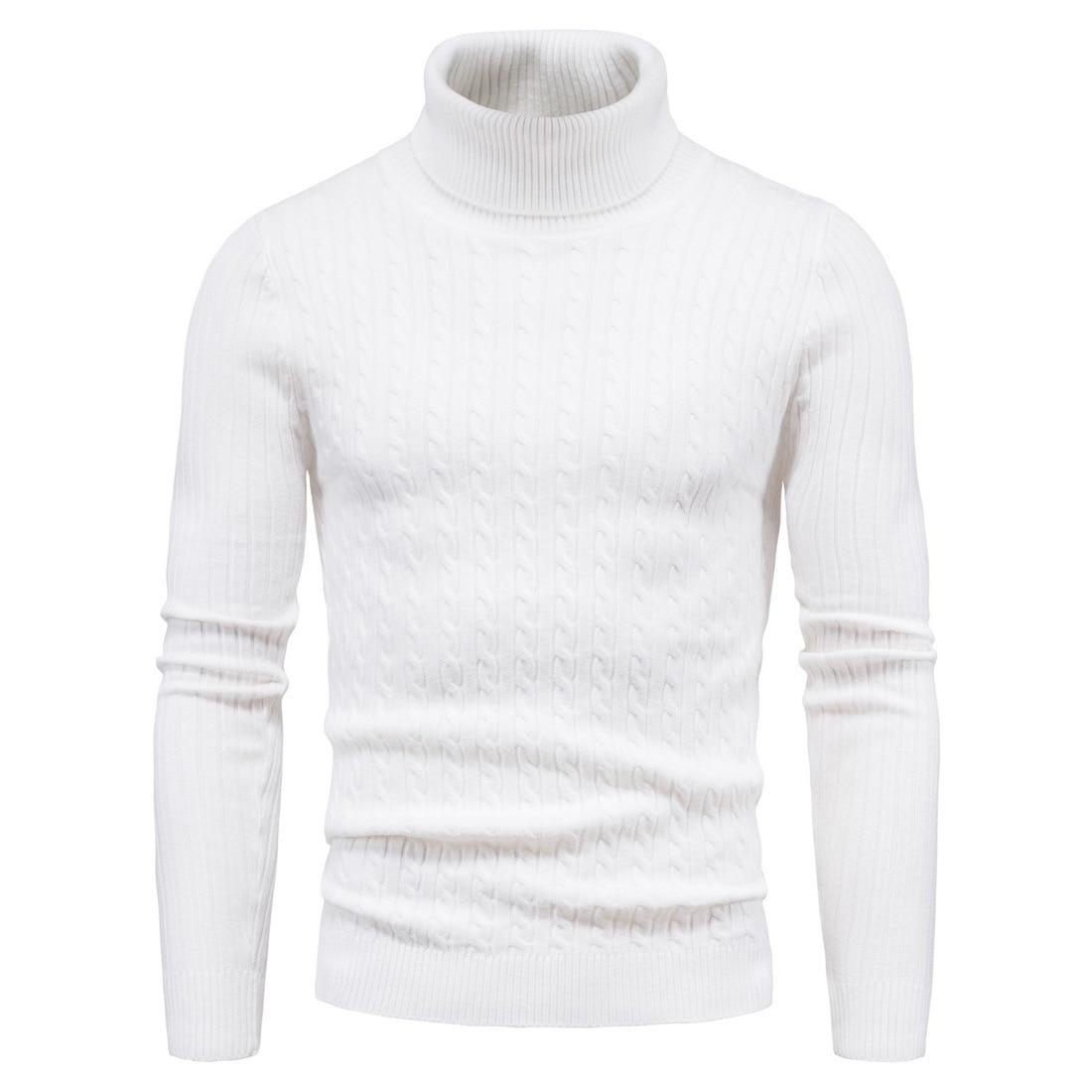 King Billion Herfst en winter coltrui warme mode effen kleur trui heren trui slanke pullover heren gebreide trui onderkant shirt L