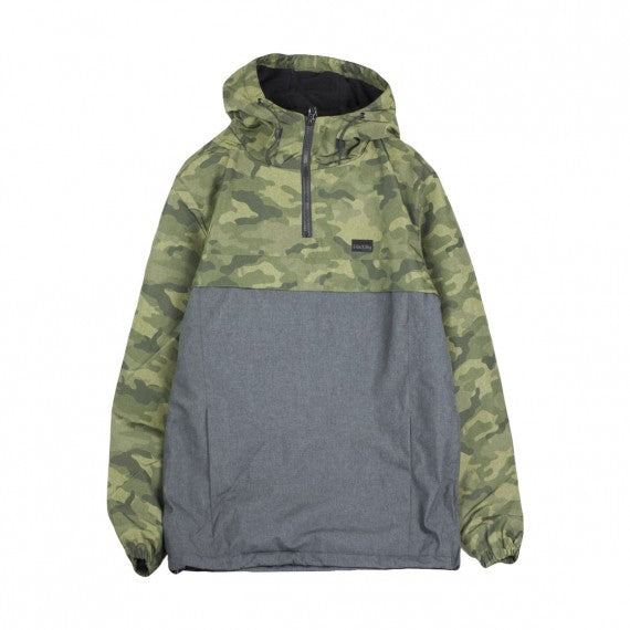 Iriedaily Gridstop Halfzip Camou Olive