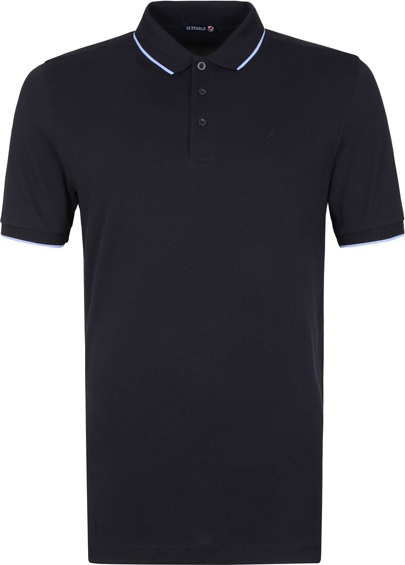 Suitable Polo Tip Ferry Navy Blauw