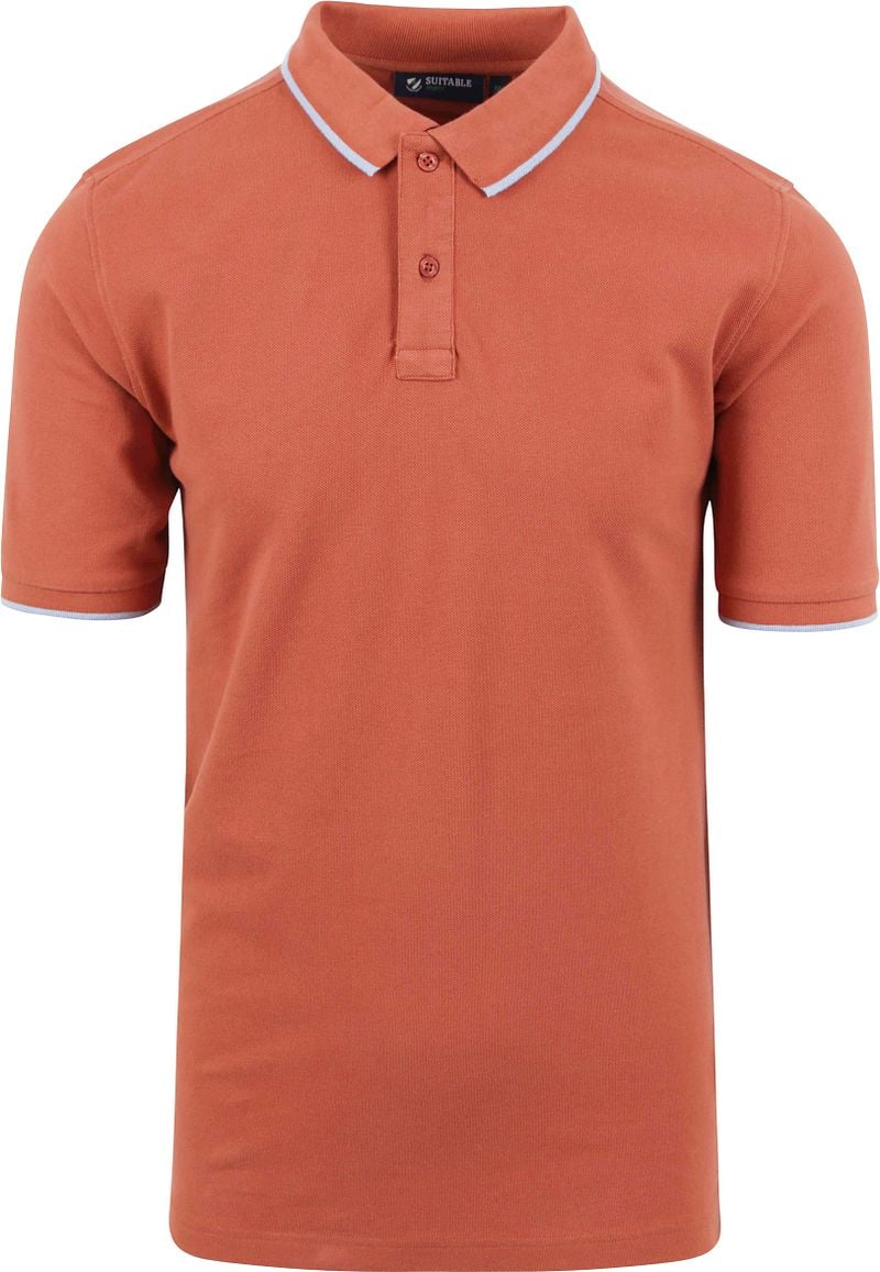 Suitable Respect Polo Tip Ferry Terracotta