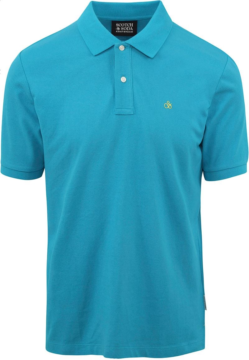 Scotch and Soda Pique Polo Turquoise