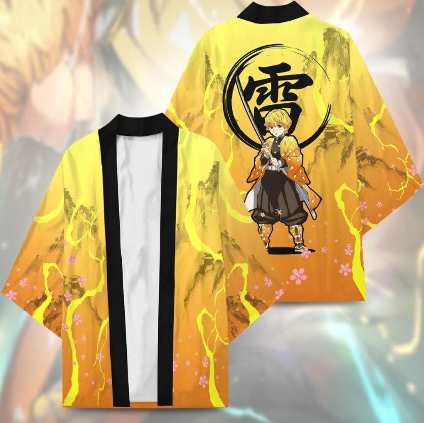 Fashionable life Anime Kimono Demon Slayer Kimetsu geen Yaiba Japan Mantel Kimono Haori Yukata Cosplay Shirt Jas Vrouwen Mannen Zomer Kleding M