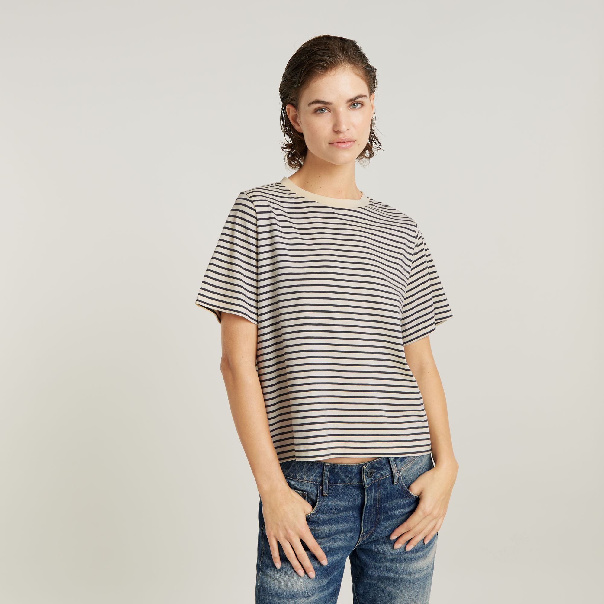 G-Star RAW Stripe Boxy Top - Meerkleurig - Dames