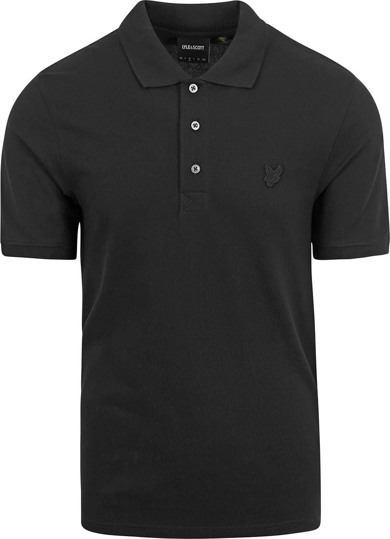 Lyle and Scott Tonal Eagle Polo Zwart