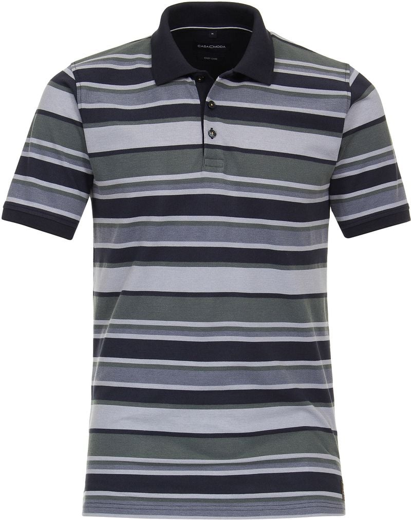 Casa Moda Poloshirt Streep Groen