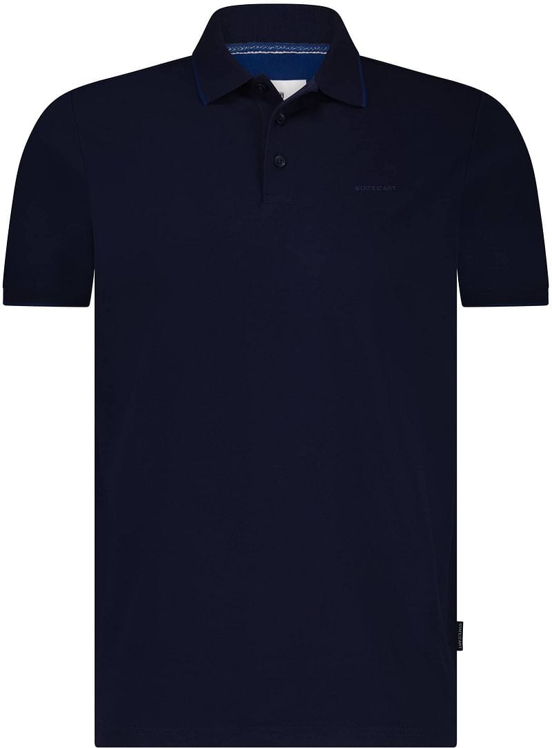 State of Art Poloshirt Piqué Navy