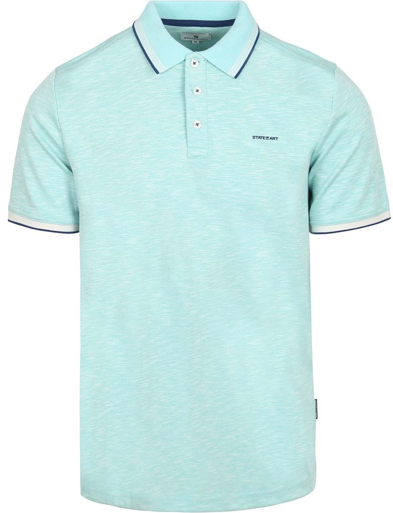 State of Art Polo Slubmelange Lichtblauw