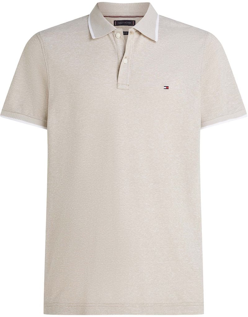 Tommy Hilfiger Linen Piqué Poloshirt Beige