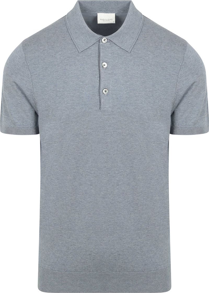 Profuomo Poloshirt Luxury Knitted Blauw