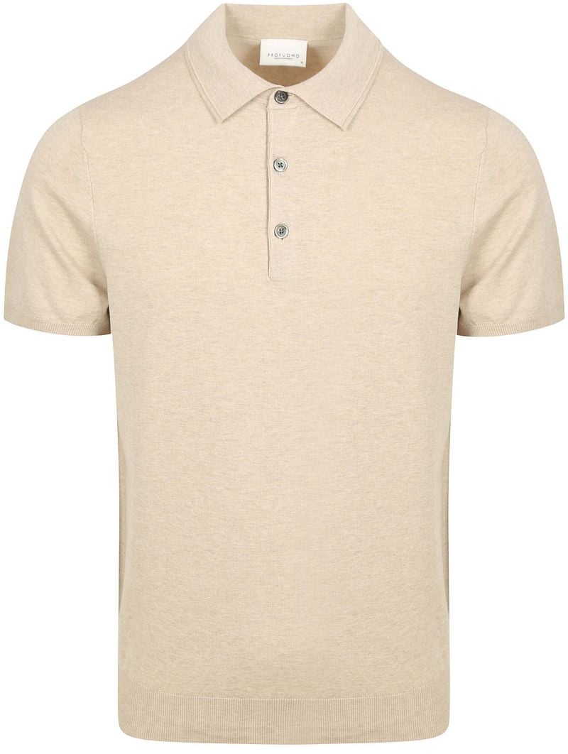 Profuomo Poloshirt Luxury Knitted Ecru
