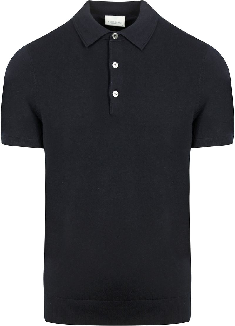Profuomo Poloshirt Luxury Knitted Navy