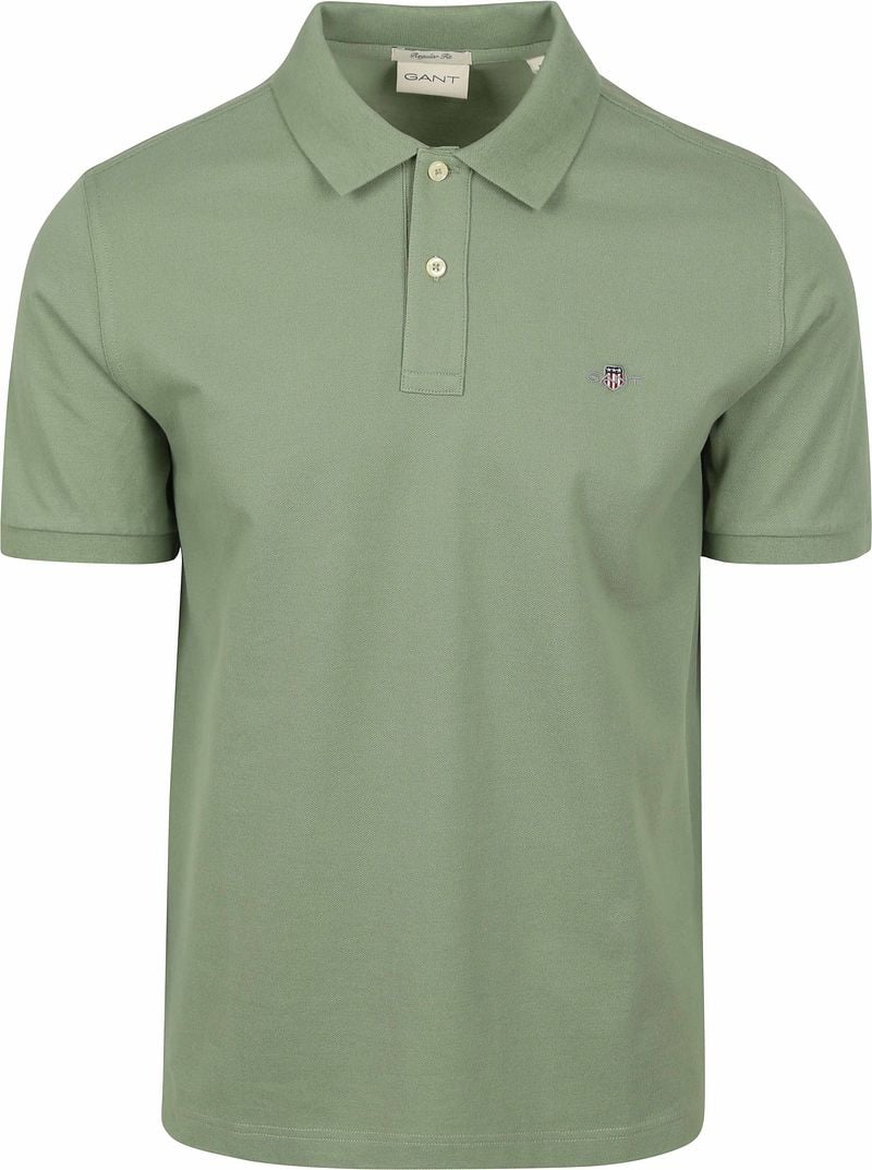 Gant Shield Piqué Poloshirt Groen