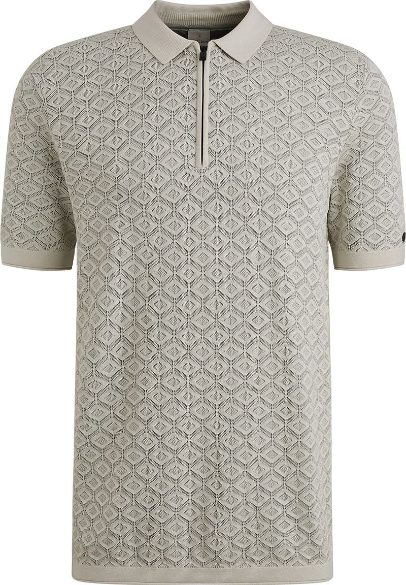 Cast Iron Half-Zip Polo Structure Ecru