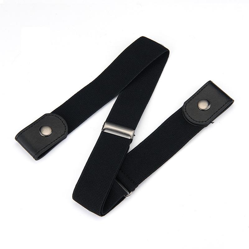 Xiao Home 1PC Gesp Riem Broek Jurken Gesploze Elastische Elastische Riem Vrouwen/Mannen Riem zwart