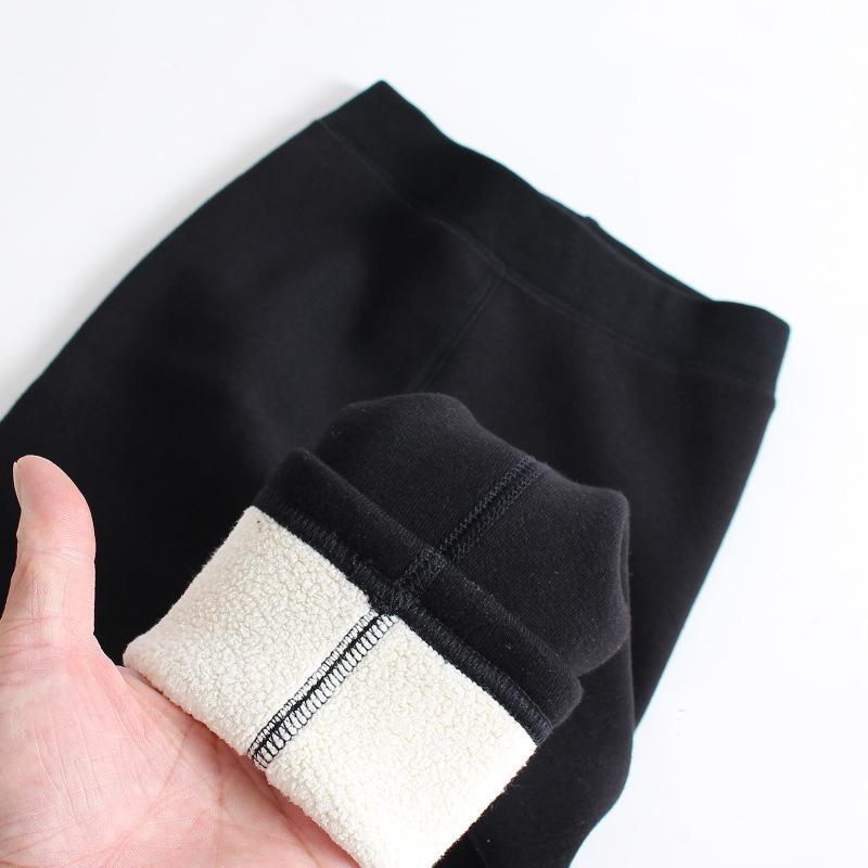 YUBAOBEI Kinderen Warme Leggings Meisjes Lente Herfst Broeken Plus Fluwelen Kinderen Hoge Taille Leggings Winter Broeken voor Babymeisjes 150 zwart