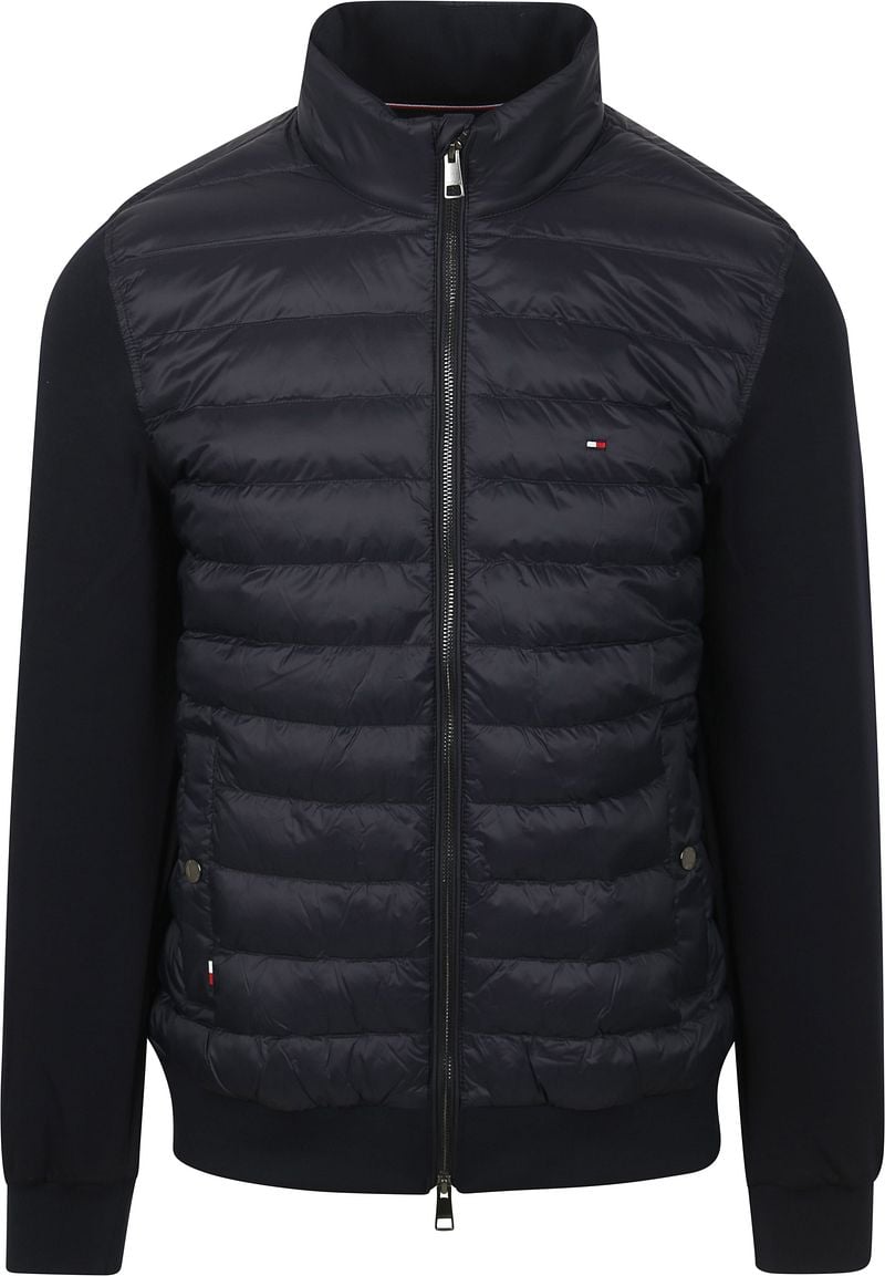 Tommy Hilfiger Cardigan Mix Media Jas Navy