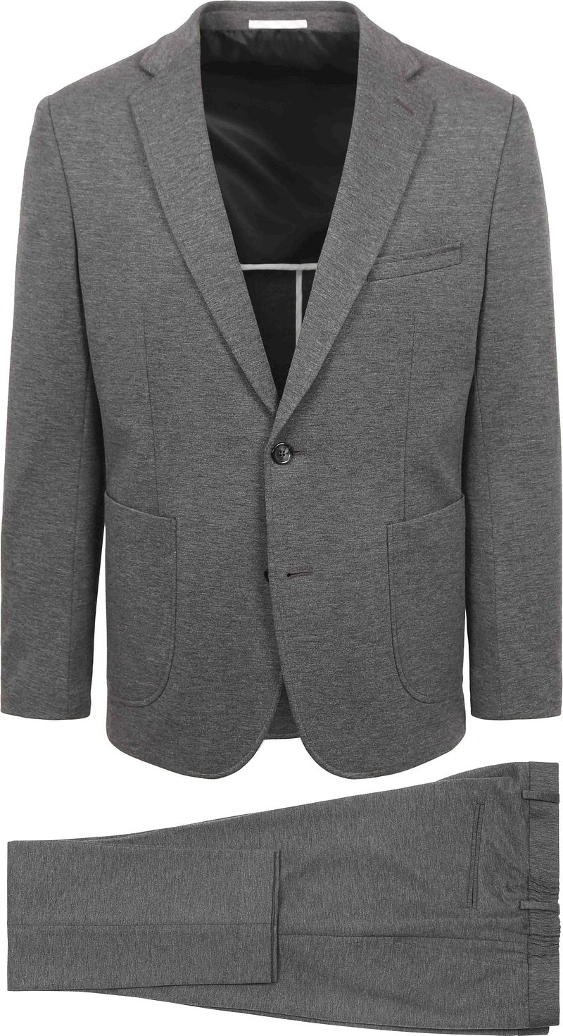 Suitable Jersey Suit Antraciet