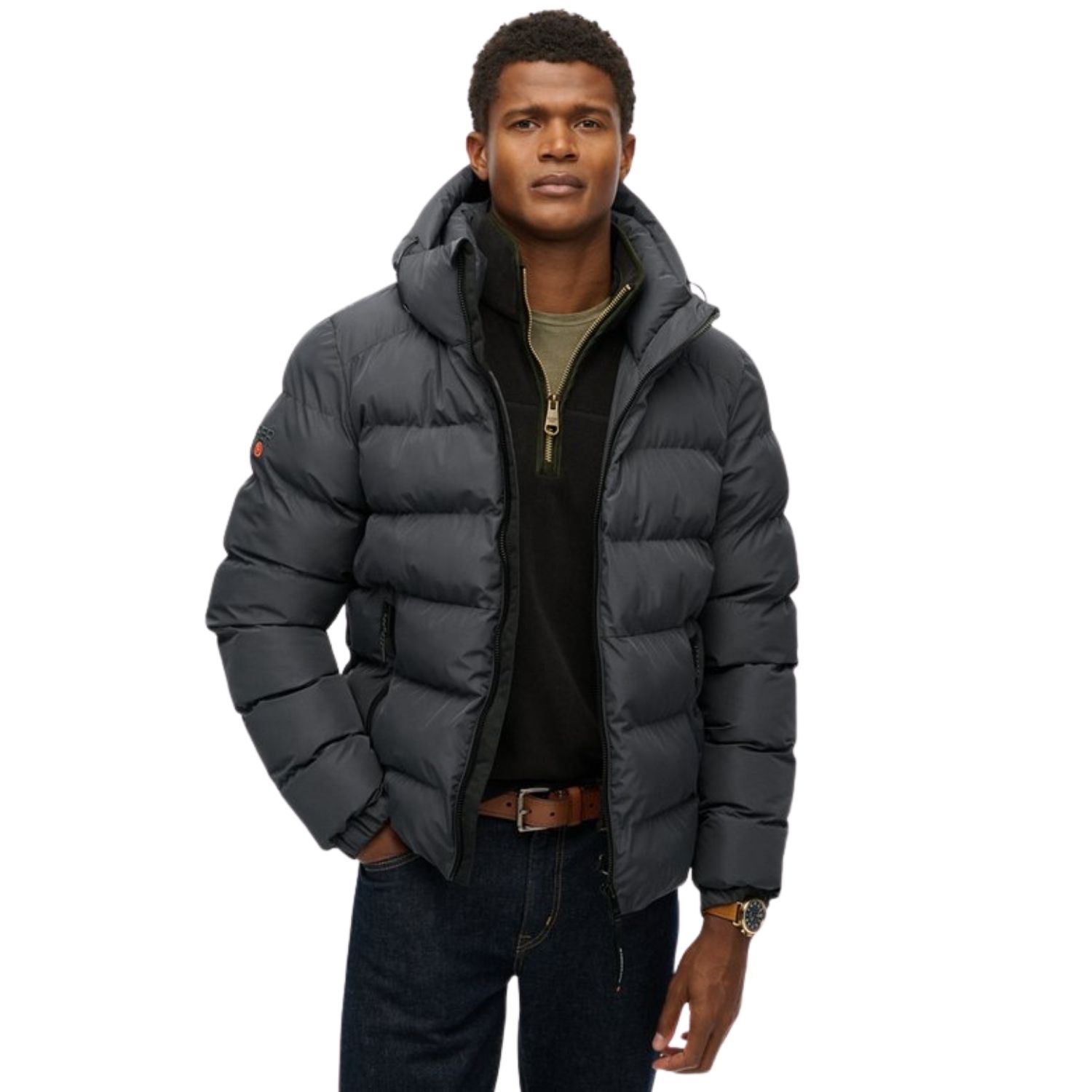Superdry Hooded Sports Puffer Casual Winterjas Heren 2XL