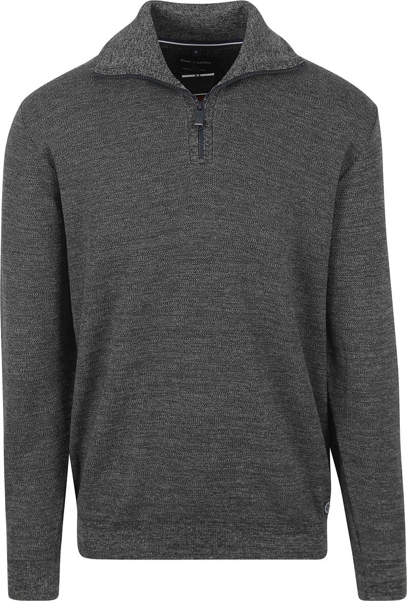 Casa Moda Half Zip Pullover Donkergroen