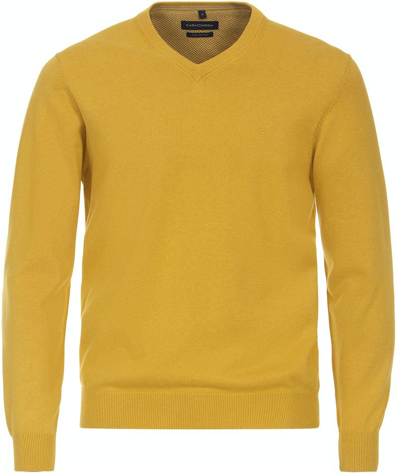 Casa Moda Pullover V-Hals Geel