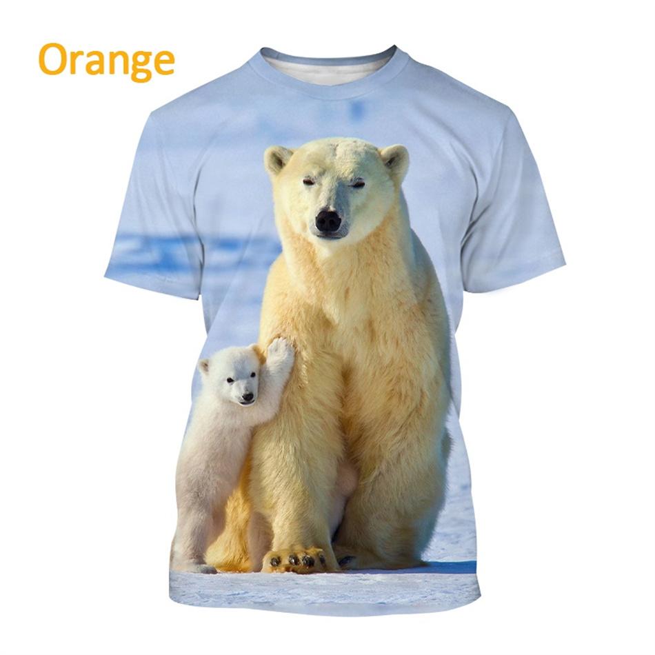 ETST WENDY 09 Kinderen Tiener Dier IJsbeer Bedrukt T-shirt Zomer Jongens Meisjes Mode Verjaardag 3D T-shirt Kinderen Baby 4-20Y Kleding T-shirts Tops 130