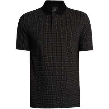 EAX Polo Shirt Korte Mouw  Poloshirt met stokpatroon