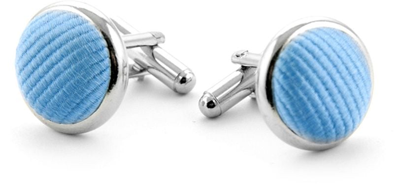 Suitable Zijde Manchetknoop Blauw F02 -