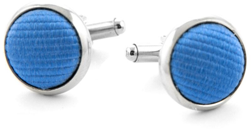 Suitable Zijde Manchetknoop Midden Blauw F05 -