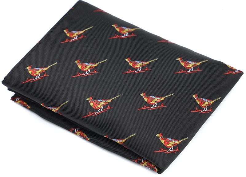 Suitable Pochet Fazant Zwart -