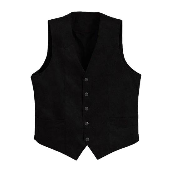 Jiamei Herenpak Vest V-hals Mouwloos Enkelrijs Slim Fit Vest met Zakken Effen Kleur Formeel Zakelijk Vest Jas XXXL