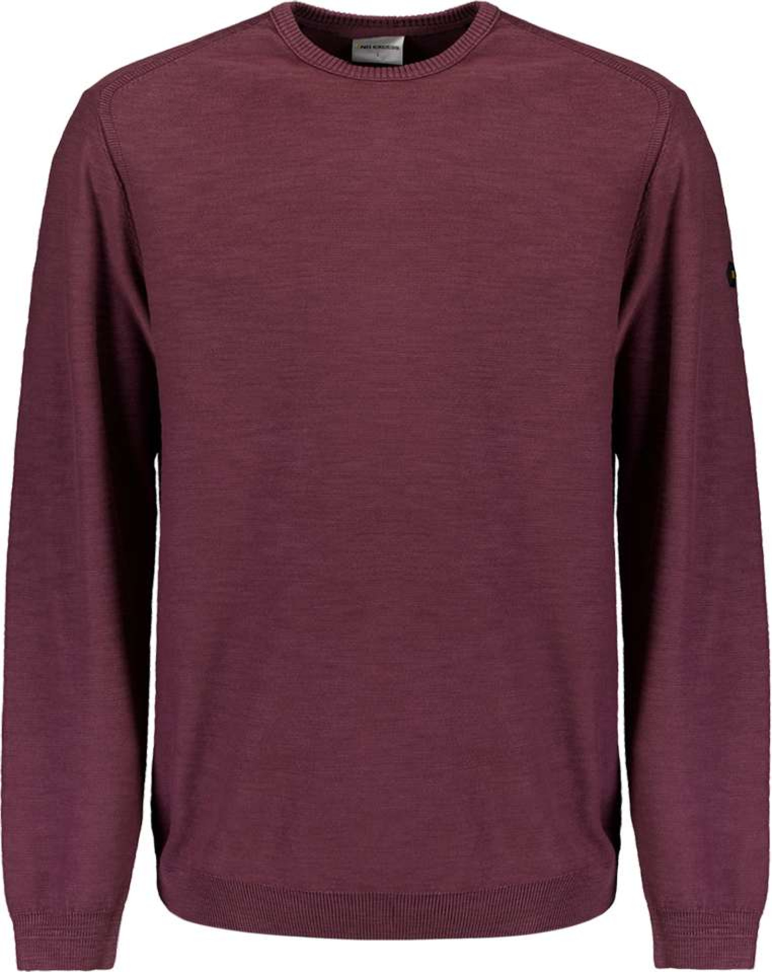 No Excess Pullover crewneck garment dyed + st dark wine