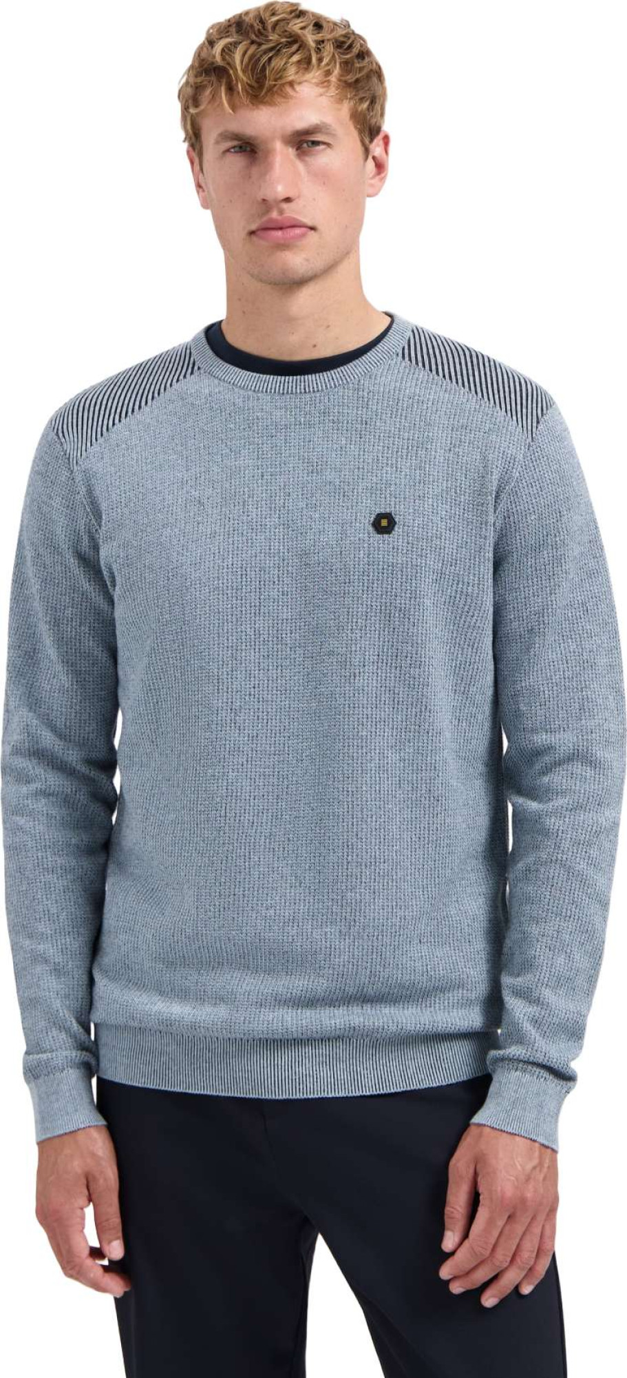 No Excess Pullover crewneck plated structure dusty blue