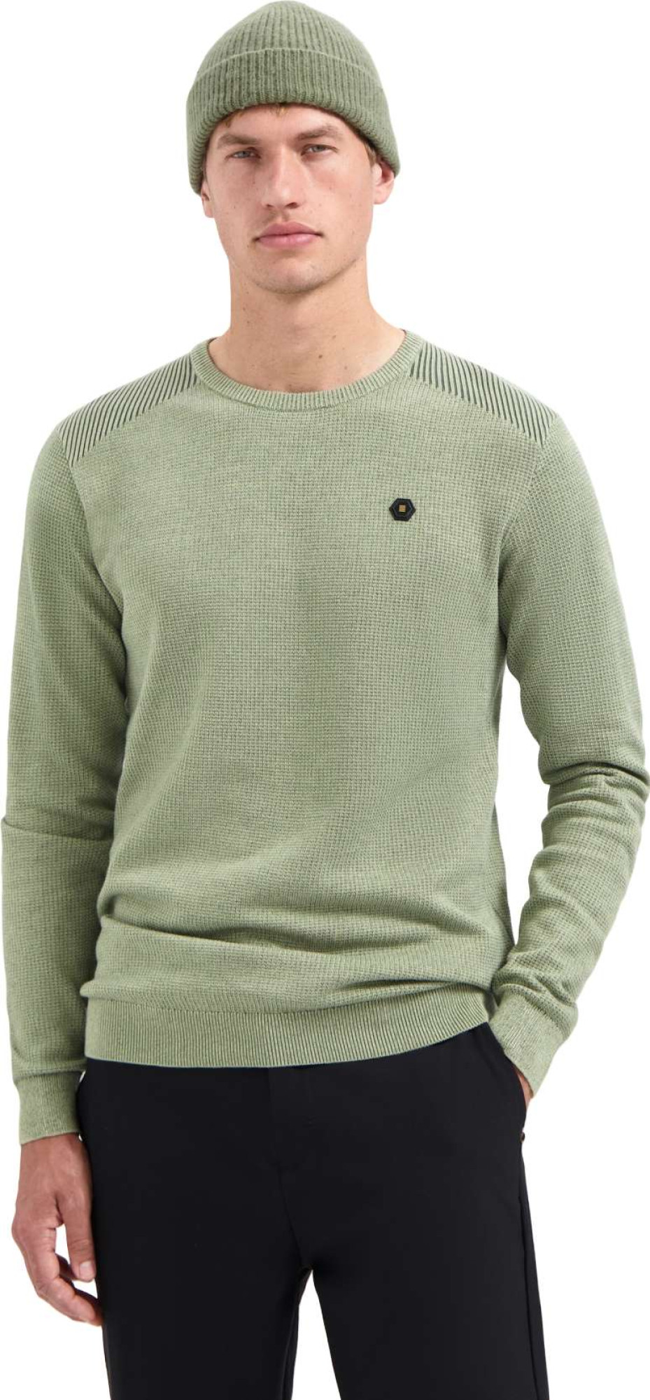 No Excess Pullover crewneck plated structure light moss