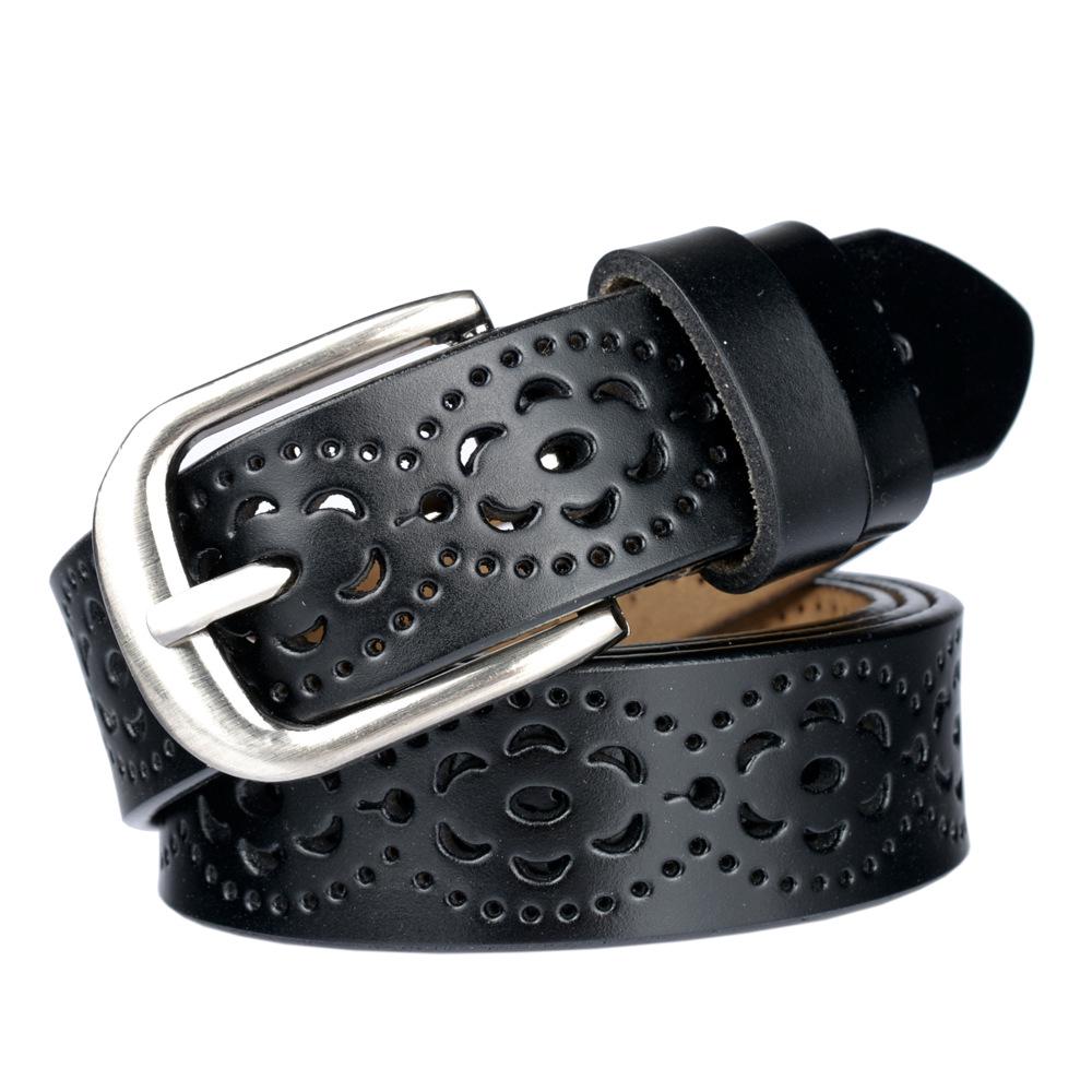 Fashion bag01 Mode dames echte koeienhuid riem persoonlijkheid holle jurk riem decoratie casual echte koeienhuid riem delicate damesriem 110cm