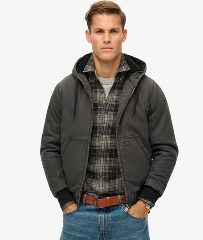Superdry Vintage Workwear Bomberjack met Capuchon Bruin