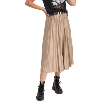 Vila Rok  Nitban Midi Skirt - Sand Shell