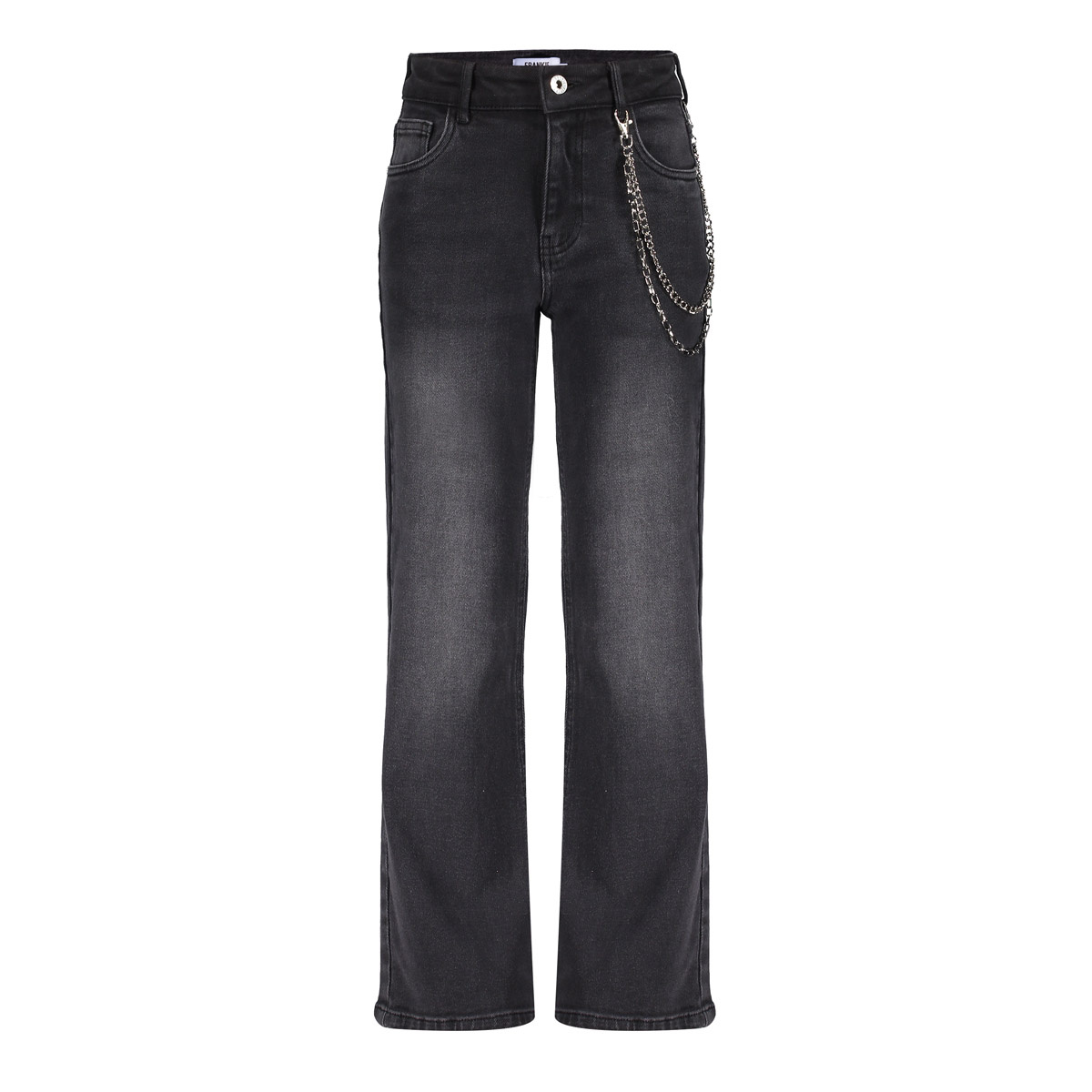 Frankie & Liberty winter jeansbroek meisjes - zwart - wide leg fit